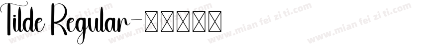 Tilde Regular字体转换